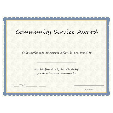 community service certificate template|Community Service Certificate Template .